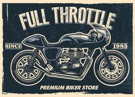 Vintage Motorcycle store sign vector