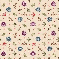 Pattern of Small Motifs all over design. Print block for fabric, apparel textile, wrapping paper. Minimal oriental vector graphic