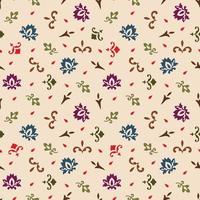 Pattern of Small Motifs all over design. Print block for fabric, apparel textile, wrapping paper. Minimal oriental vector graphic