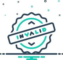 mezcla icono para inválido vector