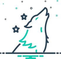 mix icon for wolf vector