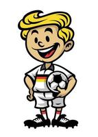 little soccer player posing vector