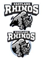 rhino mascot charging vector