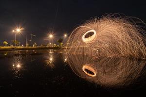 Reflection of steel wool photo