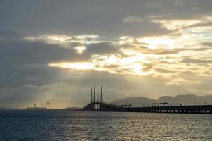 Sunray shine at Penang Bridge photo