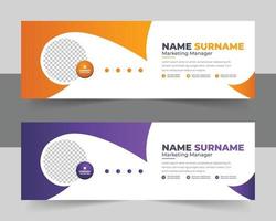 Corporate Modern Email Signature Design template. Email signature template design. business e signature vector design