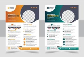 Business Conference Flyer Design vector