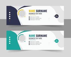 Email signature template design. Email Signature or company footer design vector