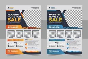 Modern Home Corporate Real Estate Flyer Design vector