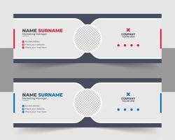 Corporate Modern Email Signature Design template. Email signature template design vector