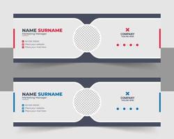 Corporate Modern Email Signature Design template. Email signature template design vector