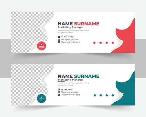 Corporate Modern Email Signature Design template. business e signature vector design