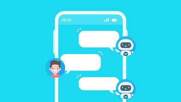 Auto reply system with intelligent robots provide information and help customers with problems vector