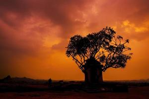 Sunset at Hemakuta Hill in Hampi, Karnataka, India photo