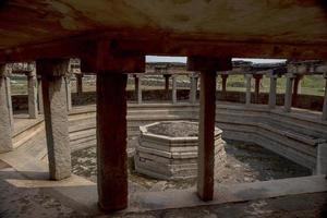 Octagonal bath is a gigantic bathing area in the shape of an Octagon in Hampi. photo