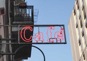 cafe neon sign photo