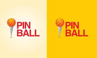 Pin With Ball Creative Logo Design vector