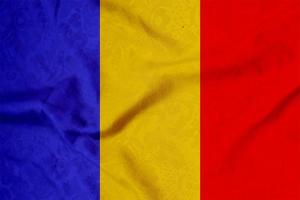 fabric with flag of romania photo