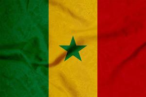 fabric with flag of senegal photo