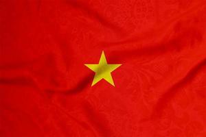 Fabric with Vietnam flag motif photo