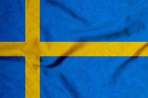 fabric with flag of sweden photo