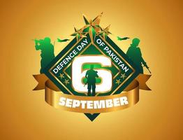 6th September. Happy Defence Day with Pakistani Army and Air Force Aircraft vector design