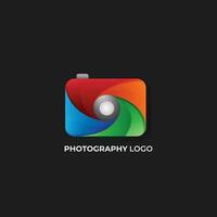 vector modern logo design of a photographic camera