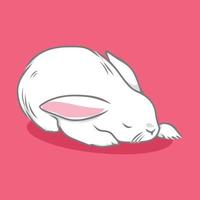 Rabbit set illustration vector design cute hand drawing