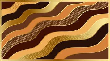 Modern brown and gold paper abstract background with layered texture. vector