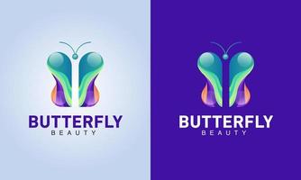 Beautiful Butterfly Beauty Logo Design vector