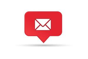 Vector email or envelope inbox shape social media notification icon vectors