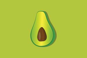 Vector flat vector of avocado slice icon illustration