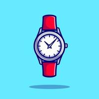 reloj de pulsera dibujos animados vector icono ilustración. reloj objeto icono concepto aislado prima vector. plano dibujos animados estilo