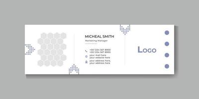 Email signature modern template design layout.  Corporate email signature for all business,  unique vector design template.