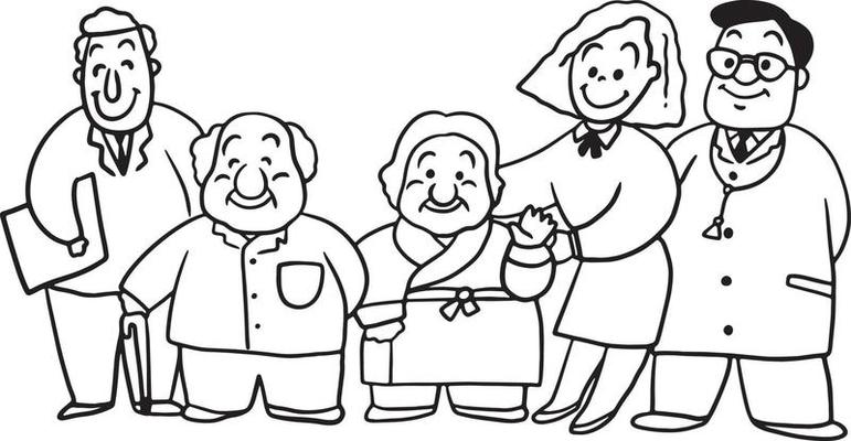  Grupo de personas hombres mujeres dibujos animados doodle kawaii anime para colorear página linda ilustración dibujo imágenes prediseñadas carácter chibi manga cómic Arte vectorial en Vecteezy