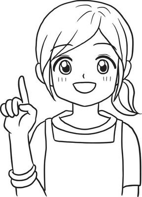 Premium Vector  Cute girls coloring pages for kids cartoon girl