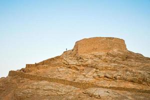 Fire temple on hilltop built by zoroastrians - old ancient civilization photo