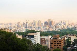 Tehran, Iran, 2022 - city buildings architecture skyline panorama from popular viewpoint in north Tehran photo