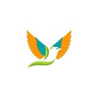 colored eagle logo on a white background vector