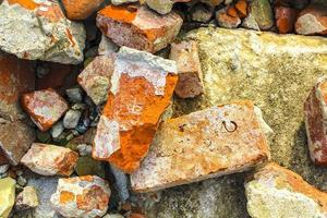 Stones stone pavement and nature on dike water in Germany. photo