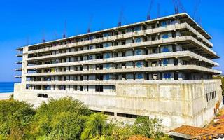 Huge gigantic construction stop building ruin in Puerto Escondido Mexico. photo