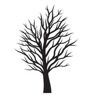 Black Tree. Vector Illustration.