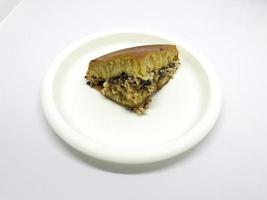 indonesio postre, sésamo frijol queso chocolate martabak foto