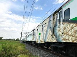 Surakarta, Indonesia. 2022. adhi sumarmo airport train passes by photo