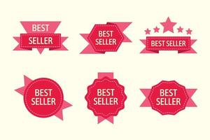 Set of Labels for Best Seller vector