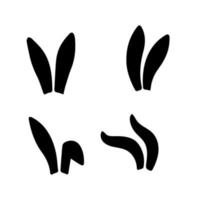 Rabbit ear icon. Bunny Ears collection. Bunny ears icons. Isolated. rabbit ears icon on white background, vector illustration.