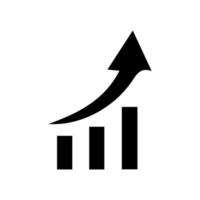 Bar graphic icon black. Perfect Black pictogram illustration. Business chart with arrow. Growths chart collection. Profit growing sumbol. Progress bar. Bar diagram. Chart Increase. vector