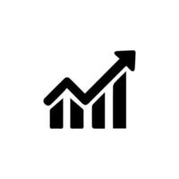 Bar graphic icon black. Perfect Black pictogram illustration. Business chart with arrow. Growths chart collection. Profit growing sumbol. Progress bar. Bar diagram. Chart Increase. vector