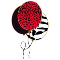 Animal Print Party Balloons png