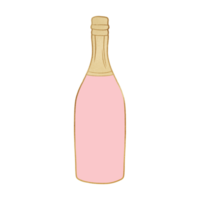 Pink And Gold Alcohol Bottle png